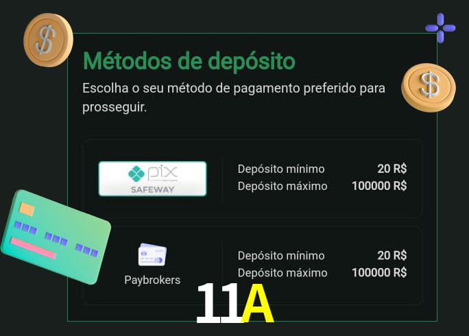 O cassino 11Abet oferece uma grande variedade de métodos de pagamento